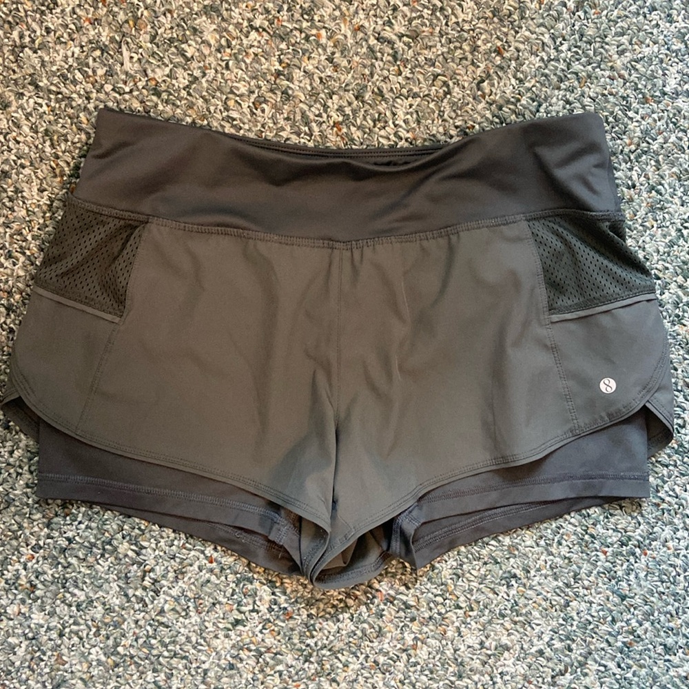 Grey running shorts